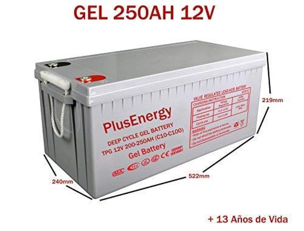 Wccsolar Es Bateria AGM Y Gel 12V PlusEnergy 150AH 250AH Gel 250AH 12V