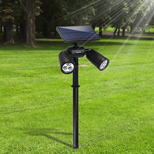 Lámparas Solares Farola Jardín Solar Focos LED Exterior 6 LEDs