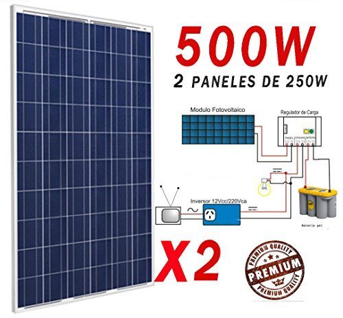 Placa solar 500w panel solar Fotovoltaico Polycrystalline - Paneles y  Placas Solares